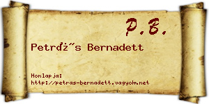 Petrás Bernadett névjegykártya